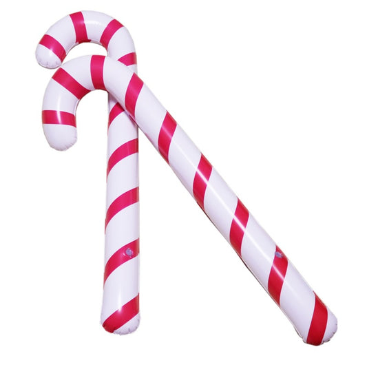 Bastón Navideño Inflable de PVC - Decoración Interactiva para Fiestas