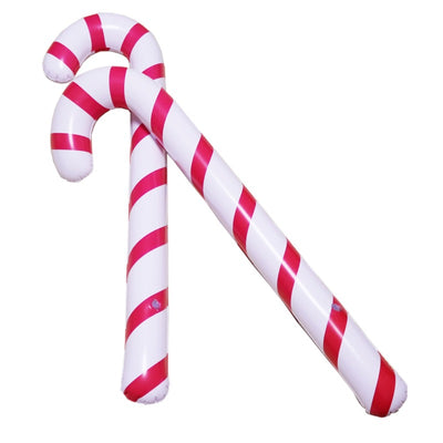 Bastón Navideño Inflable de PVC - Decoración Interactiva para Fiestas