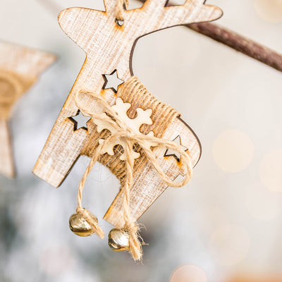 Adorno Navideño Pequeño - Árbol, Estrella y Reno en Madera - Image 9