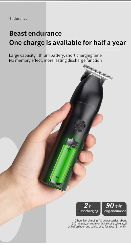 Professional electric hair clipper with a colorful graffiti design, digital display, and a set of guide combs. - Image 8
