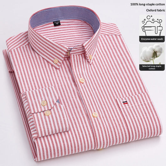 Camisa Cuadriculada Casual de Manga Larga para Hombre Talla Grande - Image 10