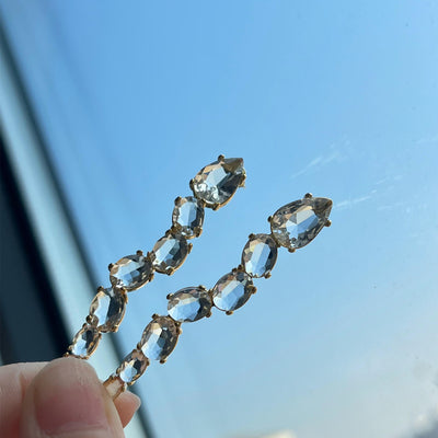 Aretes Largos de Diamantes con Gotas de Agua - Estilo Europeo y Americano - Image 4