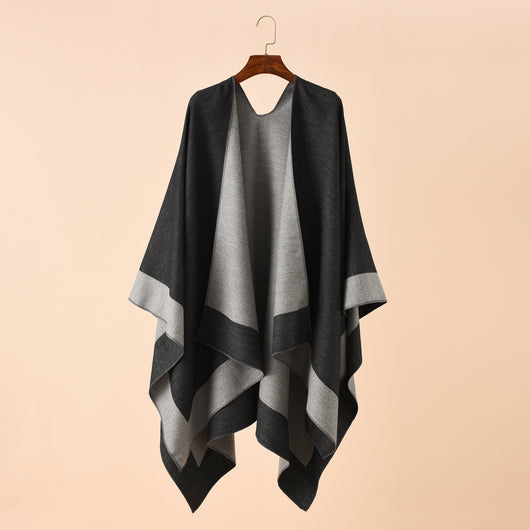 Poncho Cálido de Color Sólido para Viajes - Primavera, Otoño e Invierno - Image 24