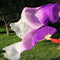 Abanicos Largos de Danza del Vientre Dobles con Seda Colorida