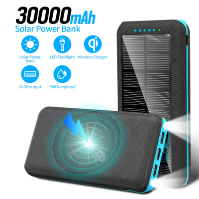 Cargador Solar Inalámbrico Qi Portátil con 3 Puertos USB - Compatible con iPhone, Samsung y Xiaomi - Image 8