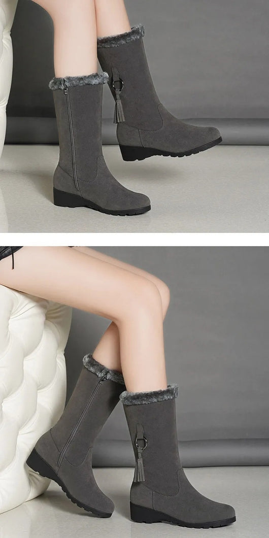 Botas Martin Forradas en Lana Sintética con Peluche Largo - Otoño Invierno - Image 9