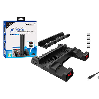 Base Refrigerante Multifunción PS4 Slim con Soporte de Discos y Cargador - Image 2