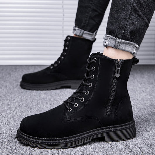 Botas Martin de Cuero para Hombre - Estilo Británico Otoñal - Image 7