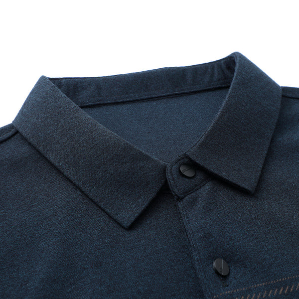 Camiseta Manga Larga con Cuello para Hombre Maduro