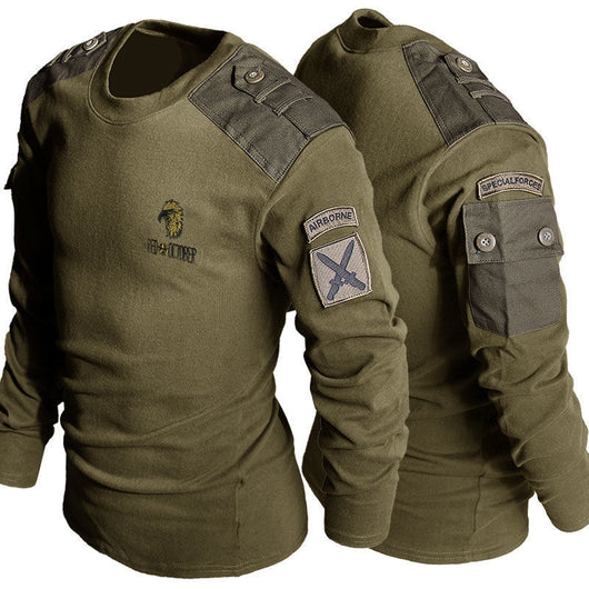 Playera Manga Larga Camuflaje Táctica de Algodón Premium para Hombre - Image 7