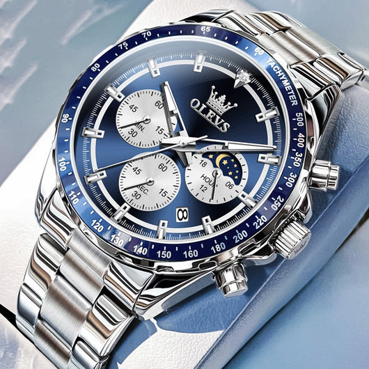 Reloj Deportivo Multifunción para Hombre con Banda de Acero Inoxidable - Image 4