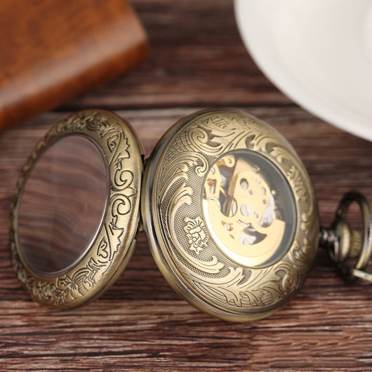 Reloj de Bolsillo Automático con Grabado Artesanal - Image 4