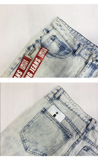 Jeans Slim Fit Azul Marino con Cierre y Rotos Modernos - Image 19