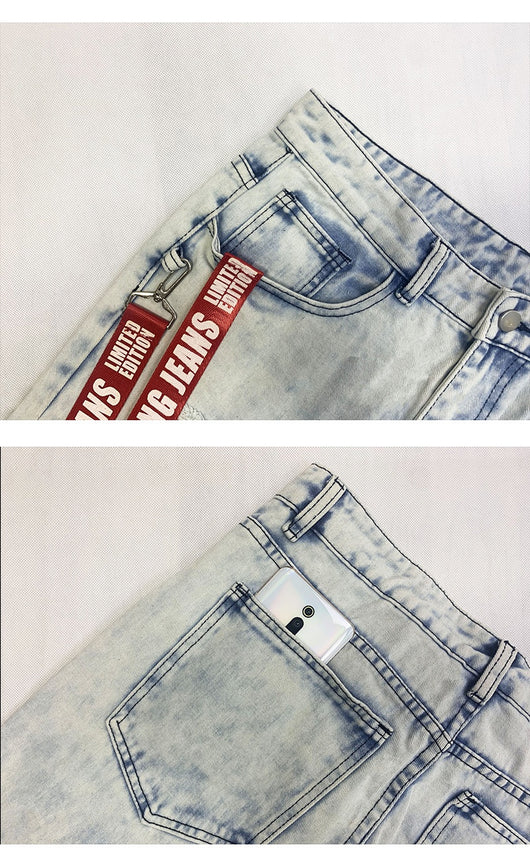 Jeans Slim Fit Azul Marino con Cierre y Rotos Modernos - Image 19