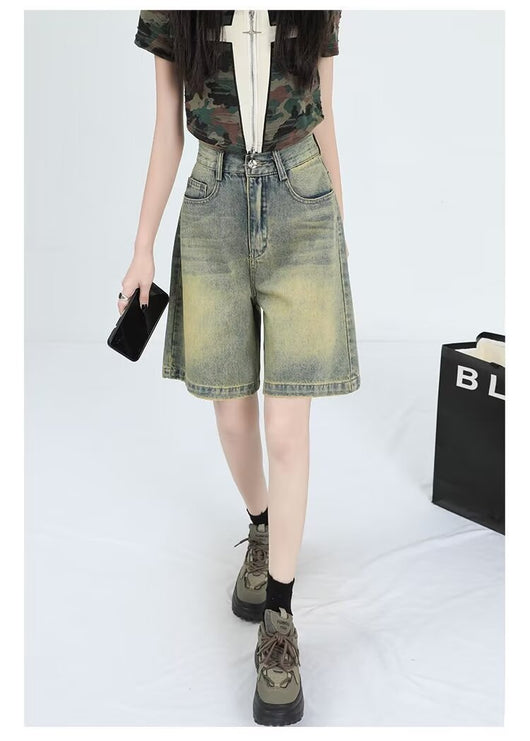 Shorts Denim Retro Lavado para Mujer - Estilo Casual Versátil - Image 21