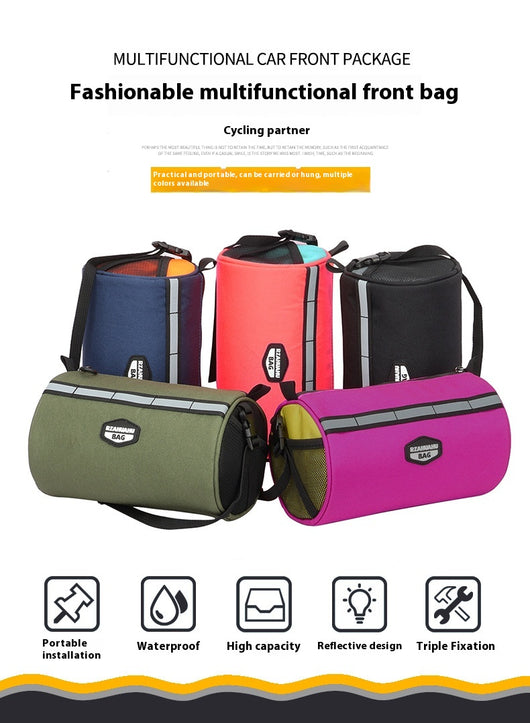 Bolsa Frontal de Gran Capacidad para Bicicleta de Montaña con Soporte Plegable - Image 13