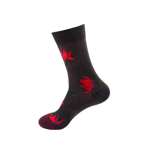 Calcetines Tide Tubo Medio Unisex Estilo Urbano Creativo