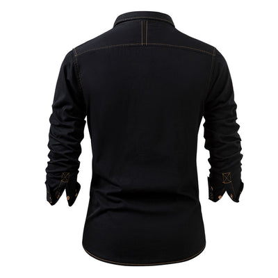 Chaqueta Casual de Algodón Puro Resistente a Arrugas para Hombre - Image 21