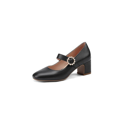 Zapatos Mary Jane Retro de Tacón Medio - Tallas Pequeñas 31-32