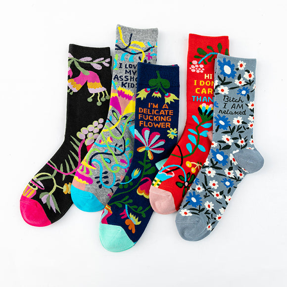 Calcetines Medianos para Hombre con Combinación de Colores