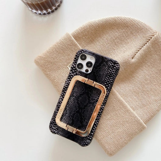 Funda Protectora con Patrón Geométrico y Soporte Metálico - Image 10
