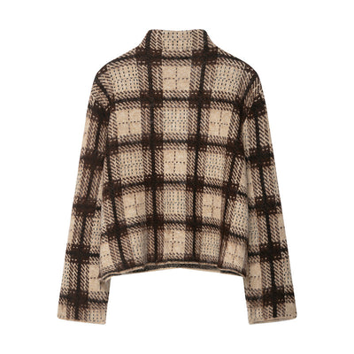 Suéter Cuadros Holgado con Textura Arenada para Mujer - Image 13