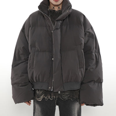 Chaqueta Acolchada de Invierno para Parejas con Cuello Alto