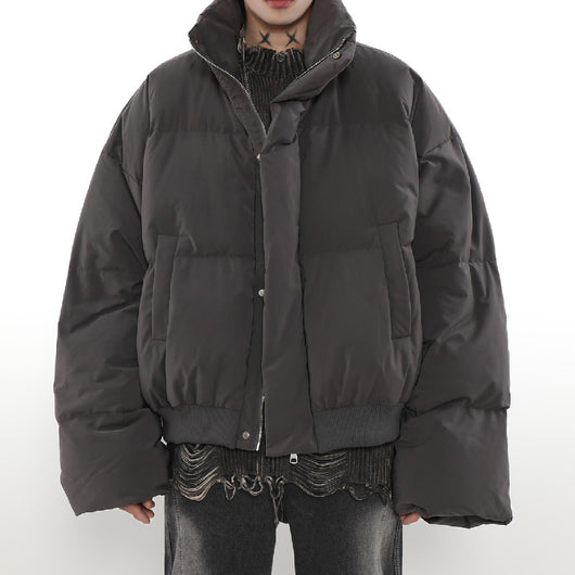 Chaqueta Acolchada de Invierno para Parejas con Cuello Alto