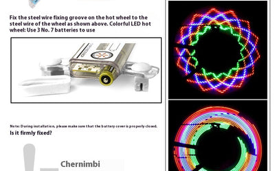 Luz LED Colorida para Bicicleta de Montaña - 32 Luces Knight Hot Wheels - Image 12