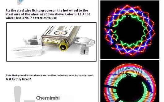 Luz LED Colorida para Bicicleta de Montaña - 32 Luces Knight Hot Wheels - Image 12