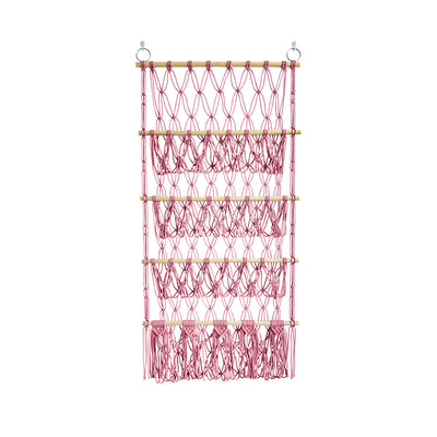 Organizador de Almacenamiento Tejido de 4 Niveles con Red de Bolsillo - Image 11