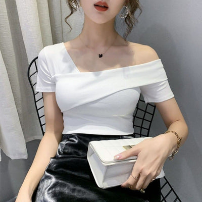 Playera Coreana Slim Fit de Manga Corta para Mujer - Verano - Image 8