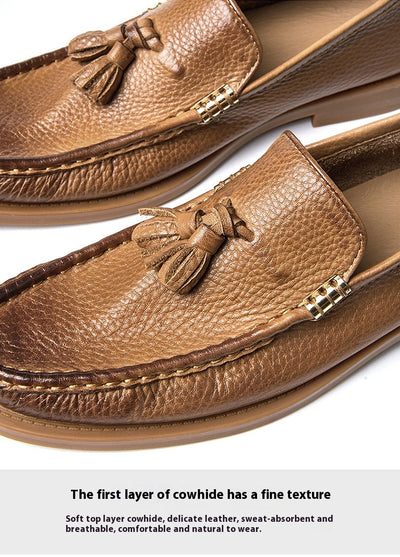 Zapatos de Cuero Genuino Estilo Inglés Transpirables para Hombre - Image 8