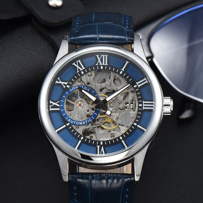 Reloj Mecánico Hombre Escala Romana Resistente al Agua Estilo Ejecutivo - Image 8
