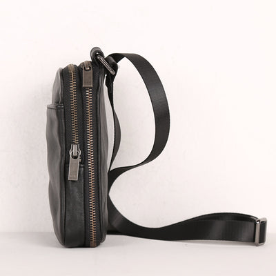 Bolsa de Cuero Cruzada para Hombre - Estilo Oblicuo - Image 6