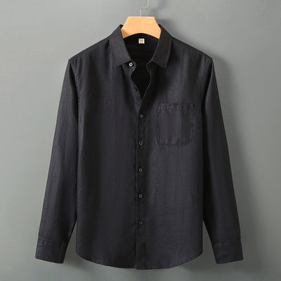 Camisa de Lino Suelta con Protección Solar de Manga Larga - Image 6