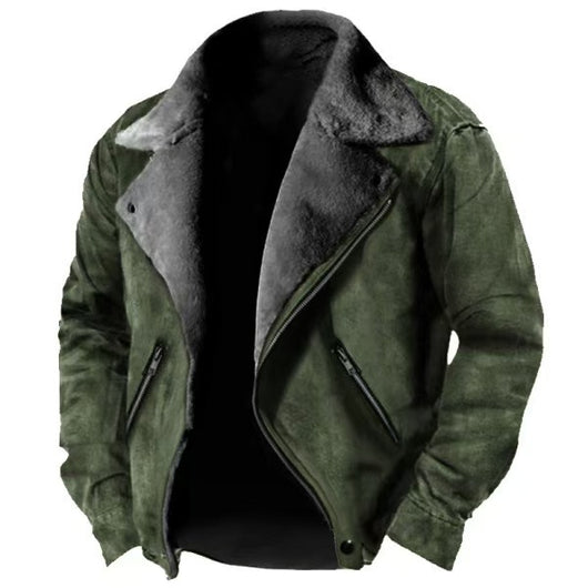 Chaqueta Casual con Cuello Tipo Polo y Cierre de Cremallera - Abrigo Acolchado con Forro de Pelaje - Image 8