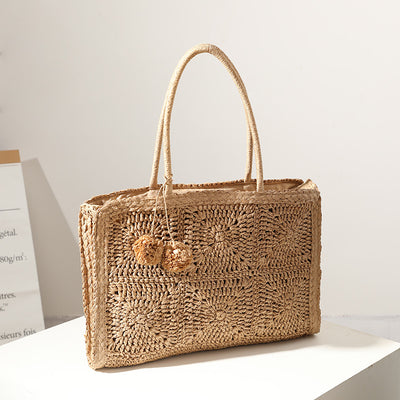 Bolso Tejido a Mano en Lana - Bandolera Casual de Gran Capacidad - Image 3