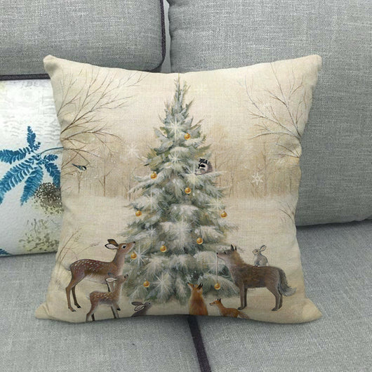 Funda de Almohada de Lino Colección Año Nuevo Navidad - Image 11