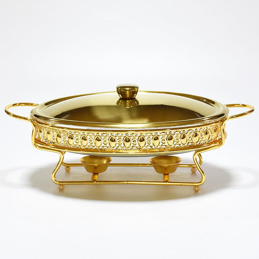 Contenedor Calentador de Alimentos con Soporte de Hierro y Placa de Vidrio - Image 4