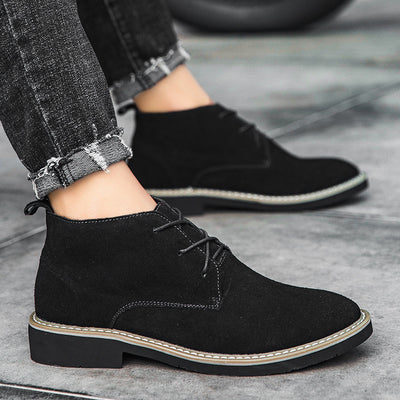 Botas Martin de Cuero Elevadoras para Hombre - Caña Media con Gamuza