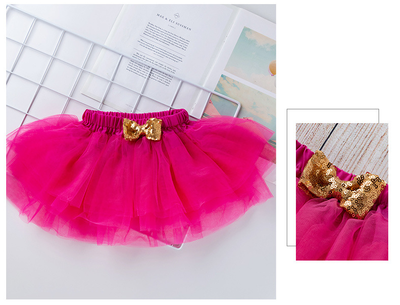 Blusa Infantil Estampada con Malla y Falda Coordinada - Image 7