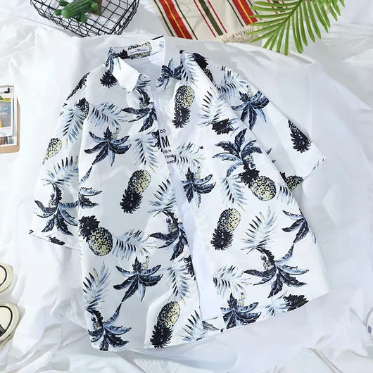 Camisa Estampada de Manga Corta para Hombre - Image 8