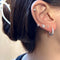 Aretes de Clip Geométricos con Circonita y Diamantes de Imitación para Mujer