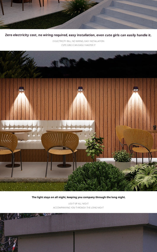 Lámpara Solar LED para Pared Exterior - Iluminación Inteligente para Jardín - Image 14