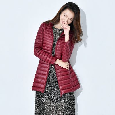 Abrigo Acolchado Mujer Otoño Invierno - Chaqueta Ligera Cuello Alto Ajustada Talla Grande - Image 16