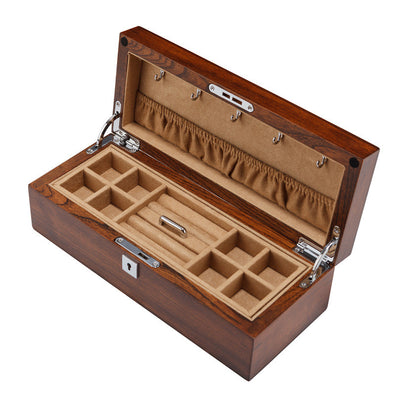 Joyero de Madera Maciza Doble Capa con Cerradura de Seguridad - Image 12
