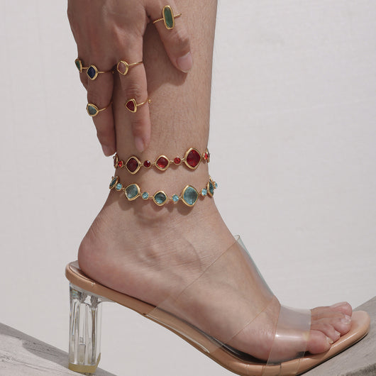 Pulsera de Tobillo Dorada 18k Lujo Playa - Joyería Elegante para Pie - Image 3