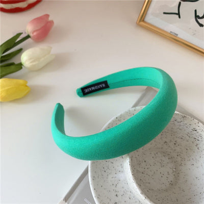 Diadema Retro de Satén con Esponja - Accesorio para Cabello Francés de Ancho Generoso - Image 34