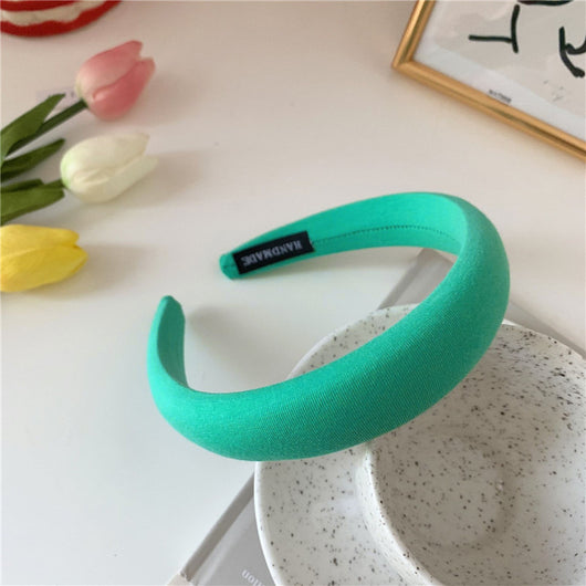 Diadema Retro de Satén con Esponja - Accesorio para Cabello Francés de Ancho Generoso - Image 34
